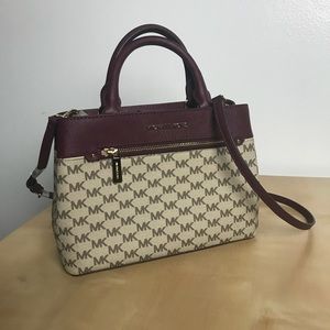 BRAND NEW Michael Kors MK Merlot handbag&crossbody